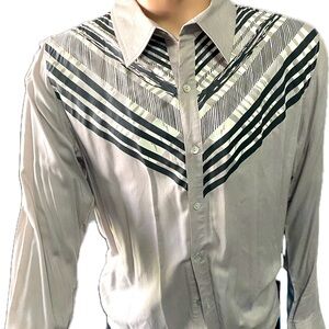 Men’s stylish long sleeve shirt size X-Large color gray
